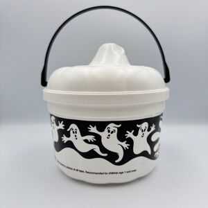 Vintage 1993 McDonald's Halloween Boo Bucket Pail Ghost Candy Treat Container‎